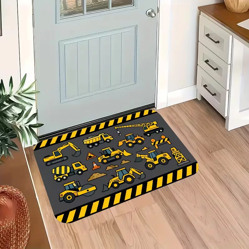 Green Tennis Court Pro Racket Ball Print Doormat Anti Slip Floor Mat Sport Lover Front Door Mat Entryway Porch Decor Rug