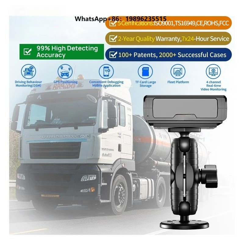 Driver Fatigue External GPS Module TF Card 1920x1080 Resolution 512GB Driving Safety System