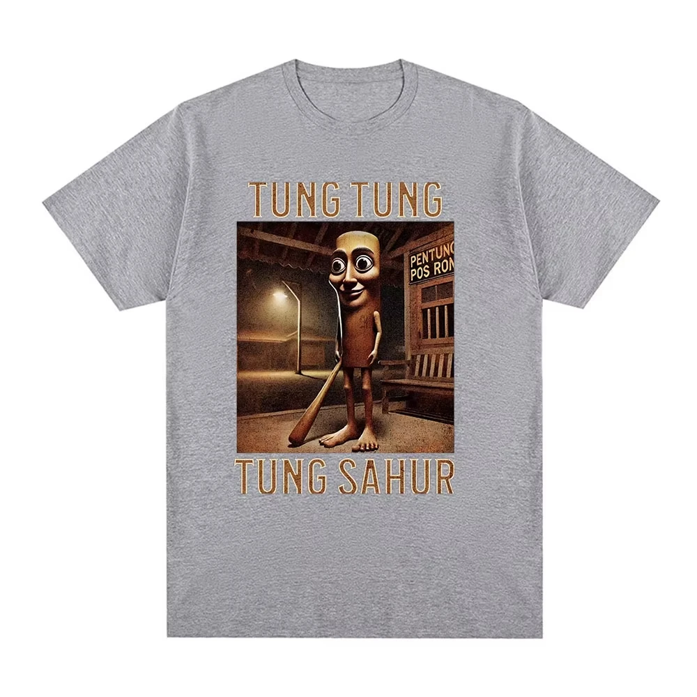 الصيف تونغ تونغ الصحور الإيطالية Brainrot مضحك ميمي الرجال النساء تي شيرت موضة الفكاهة القطن قصير الأكمام تيز بلايز عادية #4