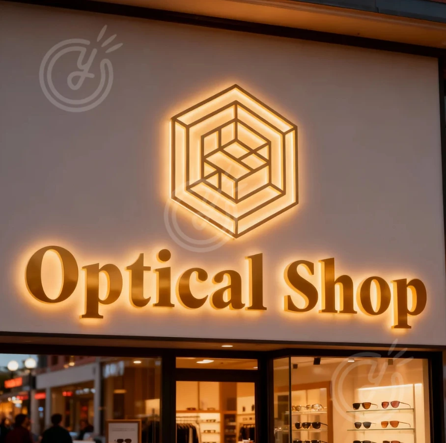 Custom 3d Addressable Led Letter Business Logo Sign Outdoor Solar Backlit Light Up Advertising Signage Optical Shop Sign Letter