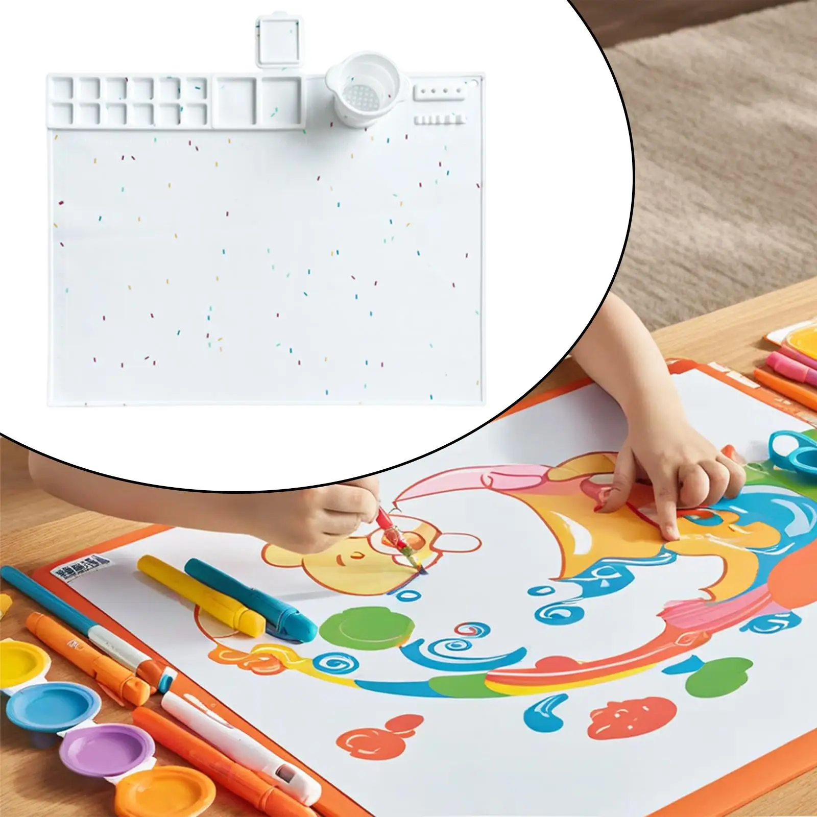 

Silicone Craft Mat Sheet for Crafts Washable Countertop Protector Silicone Art