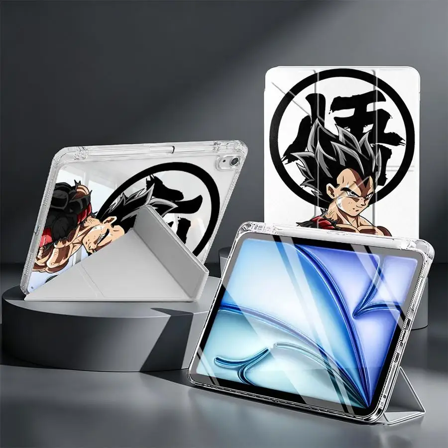 Dragon Balls Goku Vegeta Tablet Case For iPad Pro 13 2025 2026 11th 9th 10th Gen Air 8 M2 M3 3 Mini 7 6 5 12th With Pen Slot