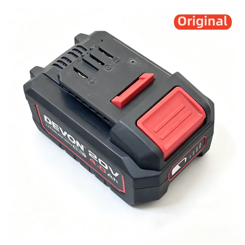 Original 4Ah 5Ah for DEVON 20V Electric Angle Grinder Hammer Saw Screwdriver Multi-tool Wrench Impact Drill Power Tools Battery