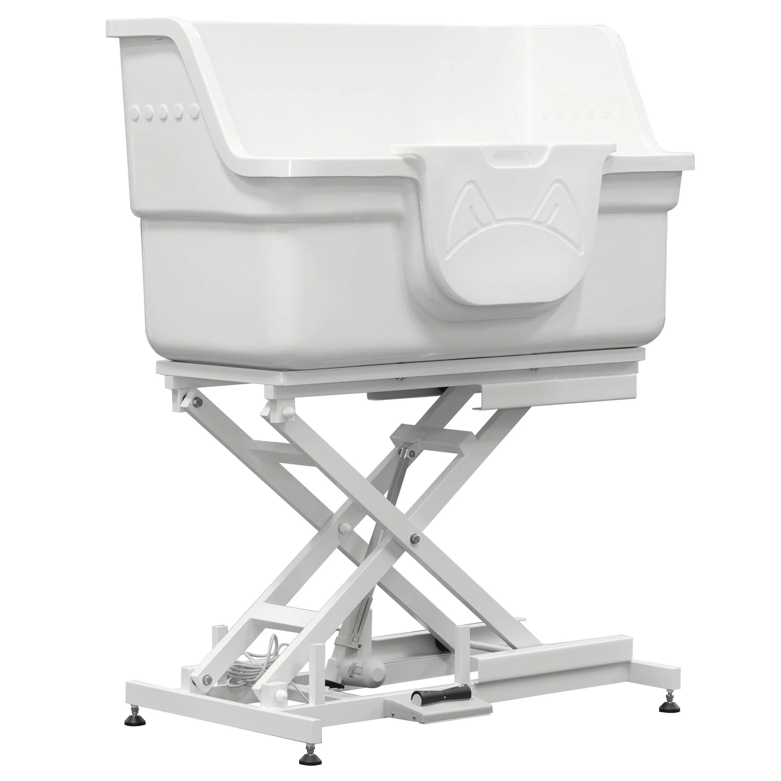 

Pet Grooming Bath Tub Fiberglass Electric Lifting Tub OEM Professional Multifunctional White Acrylic Bathtub