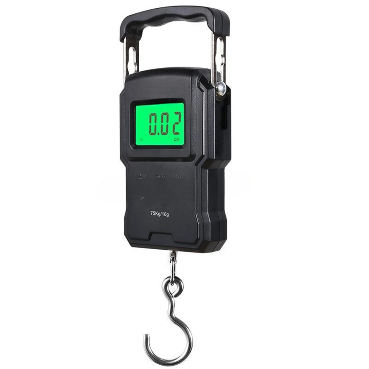 2025+ 75kg/10g Tape Measure Digital Scale Portable Digital BackLight Fishing Hanging Hook Scale with 1M Ruler