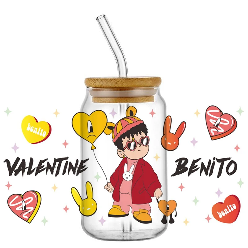 

Cute Benito 16oz DTF Sticker for Cups Cool Personalize UV Wrap Transfer Sticker Custom Labels DIY Logo Selfadhesive Waterproof