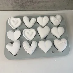 Stampi in Silicone a forma di cuore stampo per colata stampi per dolci sicuri per alimenti stampi per candele stampi per colata stampi in resina Jesmonite in calcestruzzo