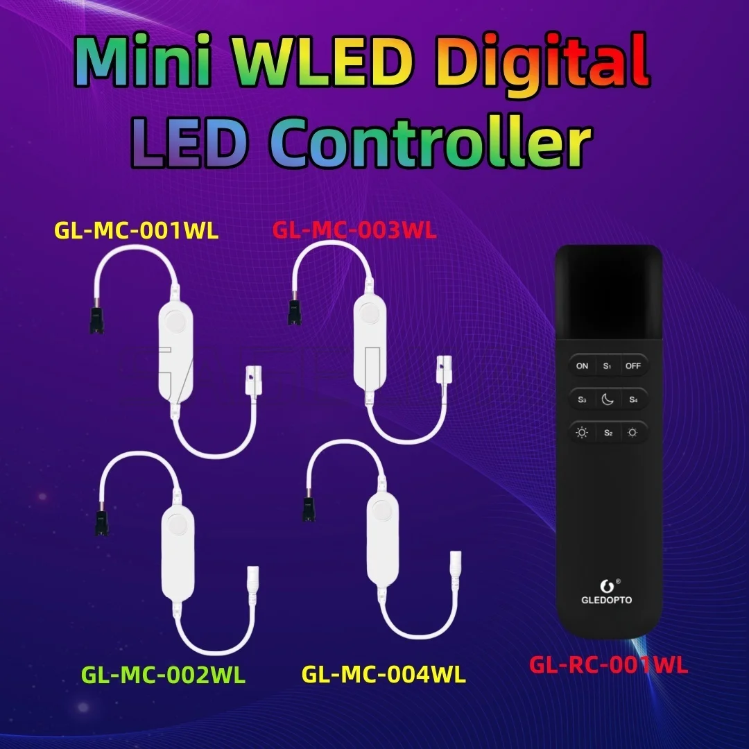 GLEDOPTO ESP8266/32 وحدة تحكم LED صغيرة تيار مستمر 5 فولت USB RGB IC أضواء ديناميكية رقمية لشريط WS2811/2812/2812b/2815 SK6812 DC12-24V