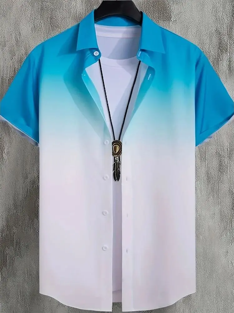 

Свободный ort Sve Мужской удобный топ с 3D принтом, повседневный воротник на пуговицах, осенняя одежда, молодежная мода