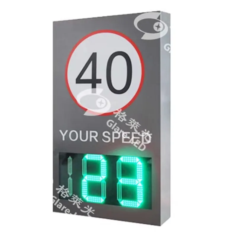 Highway Solar Power Radar Detection Pre-warning Sign Car Speed Limit Led Board Panel