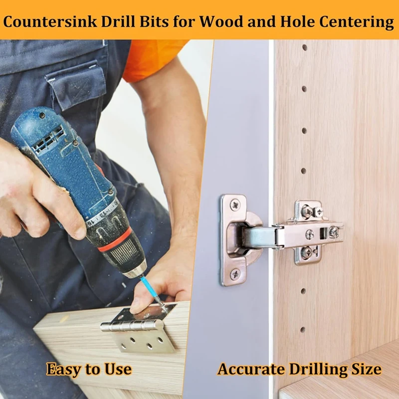 مجموعة رؤوس مثقاب ذاتية التمركز WFF 3 قطع 3/32 بوصة، 7/64 بوصة، 1/8 بوصة، لقمة VIX، لقمة مثقاب مفصلية ذاتية التمركز #5