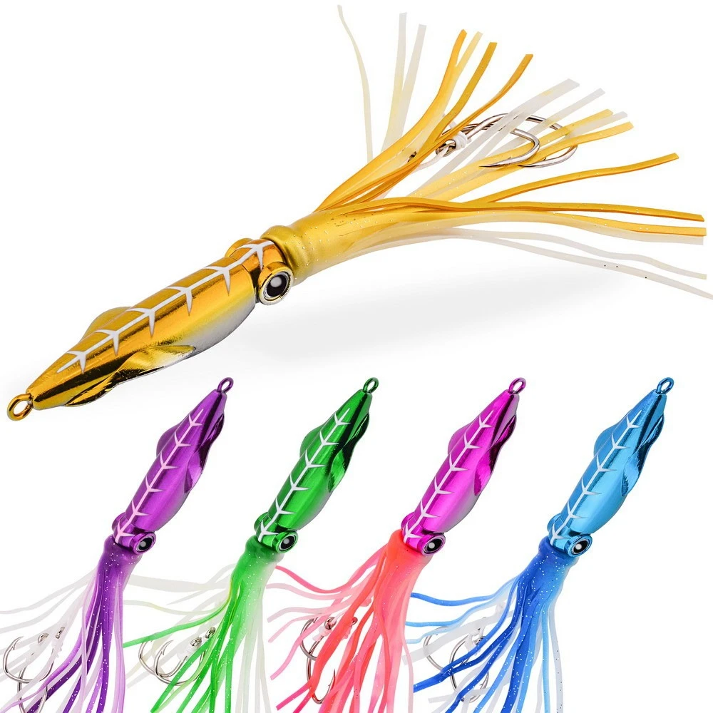 Pêcheurs Madai pas lent gabarit appât Inchiku tête en métal poulpe jupe gabarits Leurre 100g150g200g250g artificiel Pesca Leurre