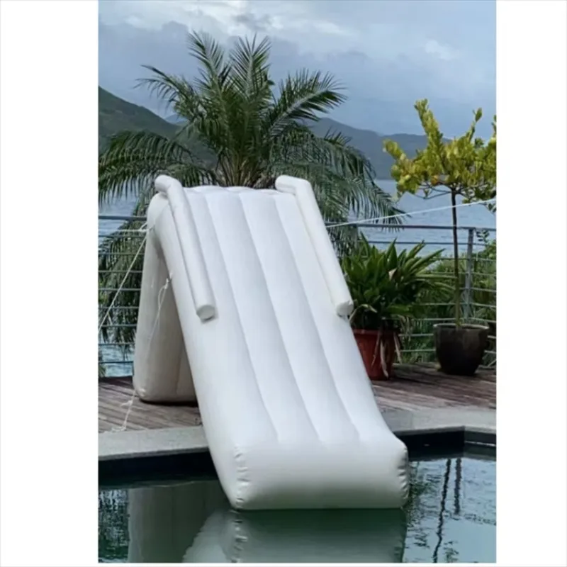 Customized Outdoor Inflatable Water Park Games Portable Airtight Floating Slide Adult Children Inflatable Mini Pool Slide