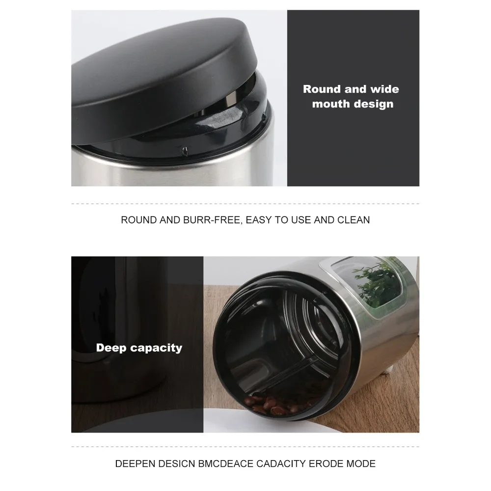 3PCS Practical Iron Kitchen Canisters Set s/m/l Beige/Black Coffee Canister Set Tea Organizer Canister Kitchen Countertop