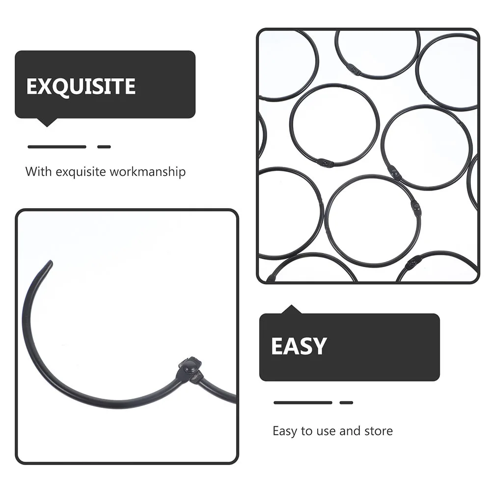 

20Pcs Metal Shower Curtain Rings Easy Install Anti-Drop Hooks for Bathroom Decor Curtain Hanging Rings Shower Hooks
