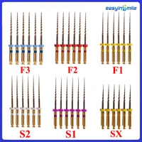 6 uds EASYINSMILE limas rotativas Endo dentales endodoncia x-pro cono dorado SX/S1/S2/F1/F2/F3 puntas de conducto radicular Niti 25/31mm para Motor