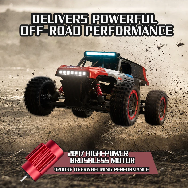 80KM/H 1:16 Elettrico Ad Alta Velocità RC Camion Auto 2.4G 4WD Sospensione Indipendente Off Road Arrampicata Brushless Drift Auto di Controllo Remoto