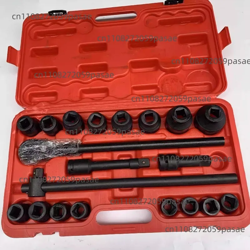 21-Piece 3/4-Inch Heavy-Duty Air Wrench Socket Set: Heavy-Duty Hex Sockets, 12-Point Socket Wrenches, Automotive Repair Tools