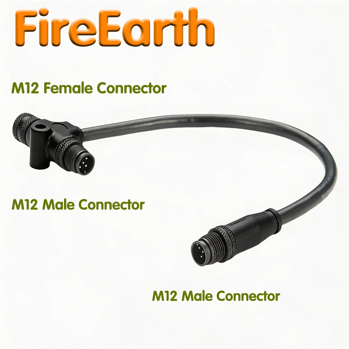 

NMEA2000 Marine T Connector Cable N2k MultiPort M12 3 Way Tee Splitter Cord Backbone Drop Cable for Garmin Lowrance Simrad, 0.3m