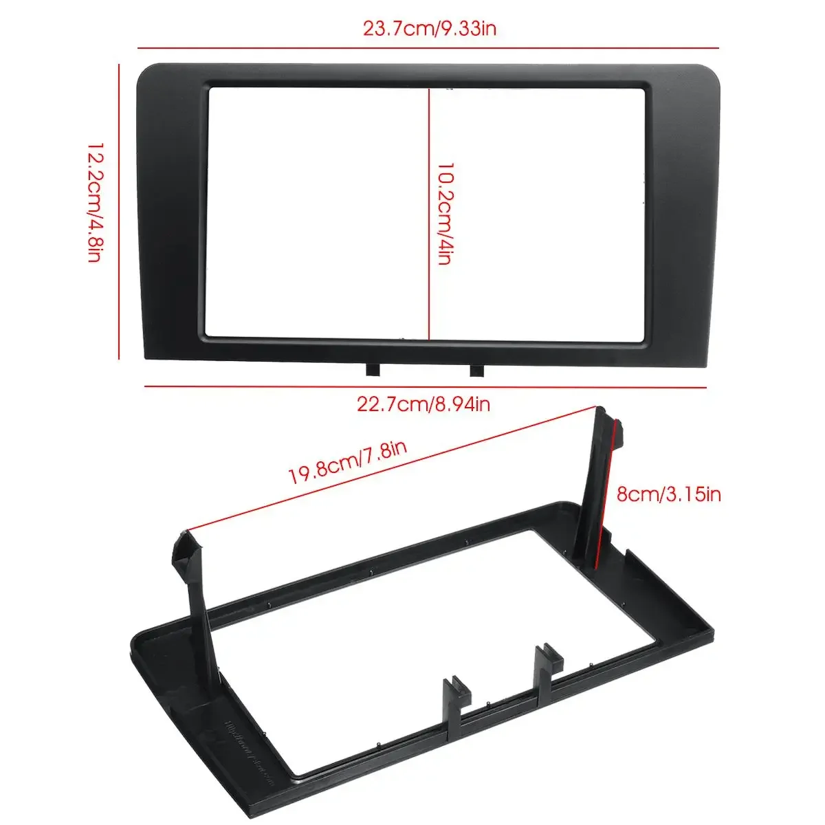 Car Radio Fascia Panel Adapter Frame Stereo Plate Cover Trim For Audi A3 8P Model 2003-2012 Double Din view 3