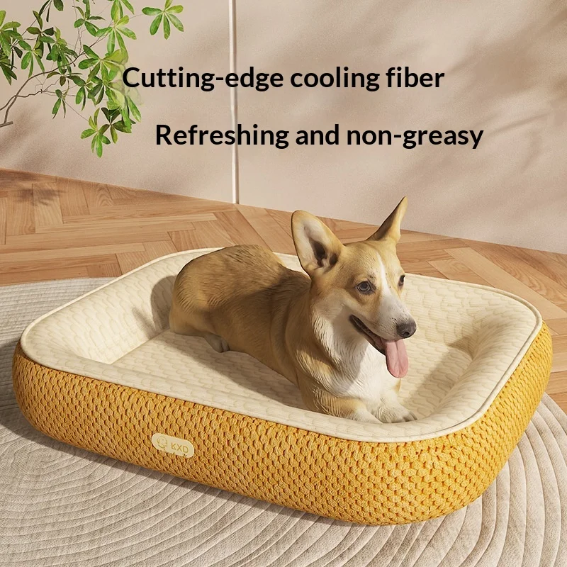 Cama refrescante con perlas de hielo para perros y gatos, tapete coche - imagen 4
