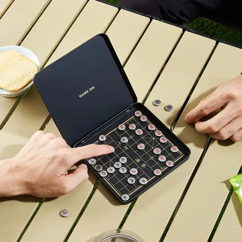 

Travel Portable Magnetic Mini Chess Students Creative Casual Puzzle Chess Chinese Classic Parent-child Interactive Games