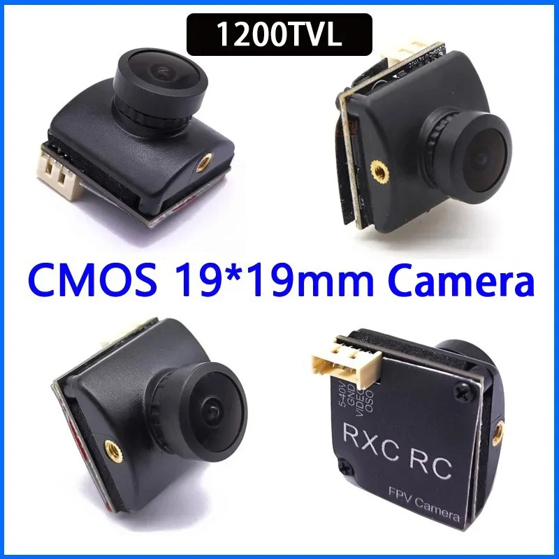 Minicámara de 5,8G Cmos 1200TVL, 1/3 ", 2,1mm, lente PAL Video FPV, súper ligera, 19mm x 19mm, para RC FPV Racing Drone Quadcopter