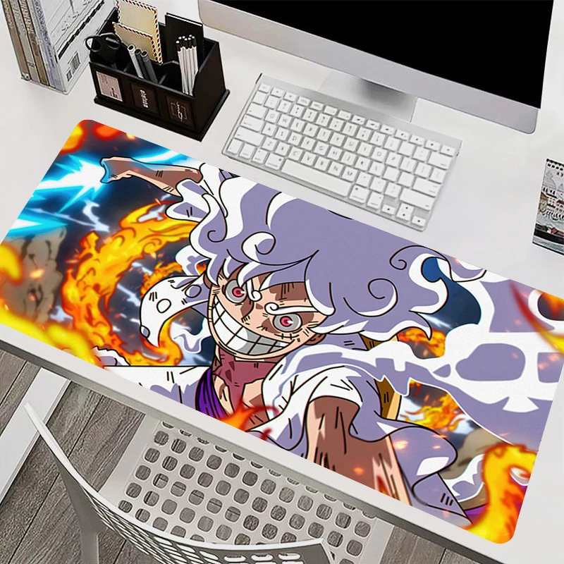 Muismat PC-accessoires Toetsenbordpad Antislip muismat Bureaumat Rubberen tabletpad One Piece Luffy Gaming Extended Pad