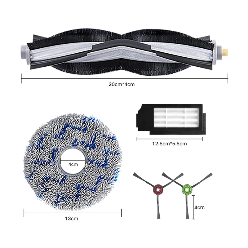 Akcesoria do Ecovacs X1 Omni Turbo Robot próżniowy Części zamienne Szczotka główna Wałek Szczotka boczna Filtr Mop Podkładki Worek na kurz