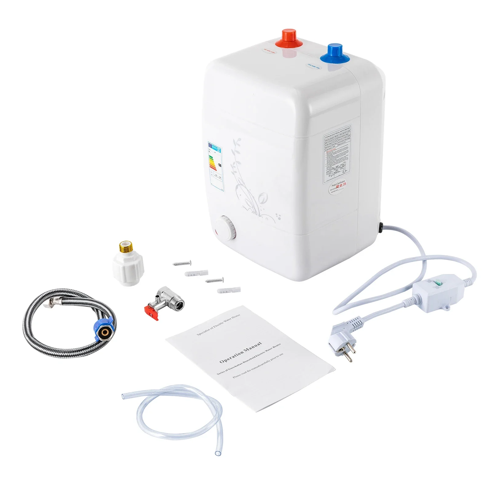 7L ABS تخزين صغير مقاوم للضغط تحت الطاولة الكهربائية سخان الماء الساخن المرجل تخزين درجة الحرارة قابل للتعديل 1500 واط