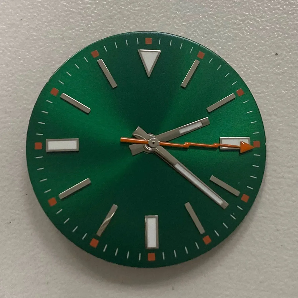 Mostrador de relógio de 29mm com ponteiros de relógio para miyota 8215 821a/mingzhu dg2813 dg3804 movimento mecânico mostrador + ponteiros luminosos