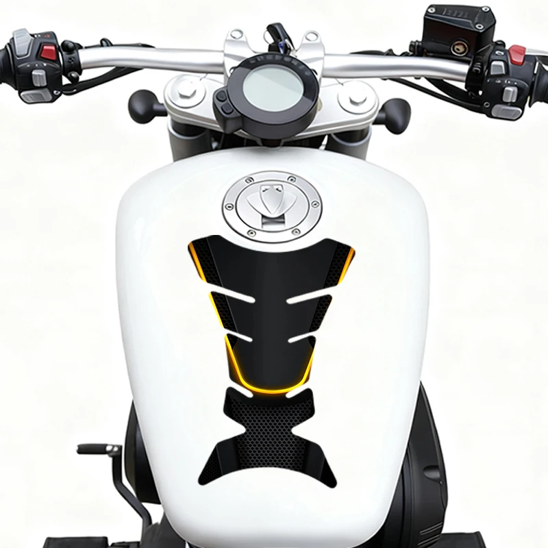 

Наклейка на топливный бак мотоцикла, 2 шт. в комплекте, светящаяся V-образная, защитная пленка от царапин, виниловая наклейка для защиты.