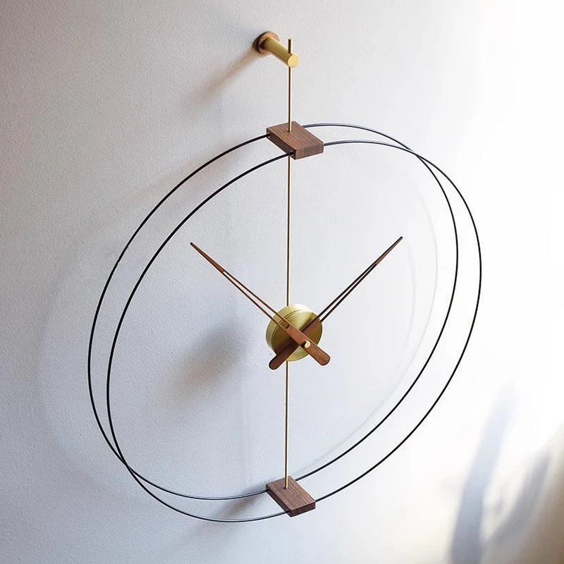 

Modern Wall Clocks Metal Minimalist Clock Watch Creative Living Room Clocks Design Clock Elegant Room Ornaments Home Decoration