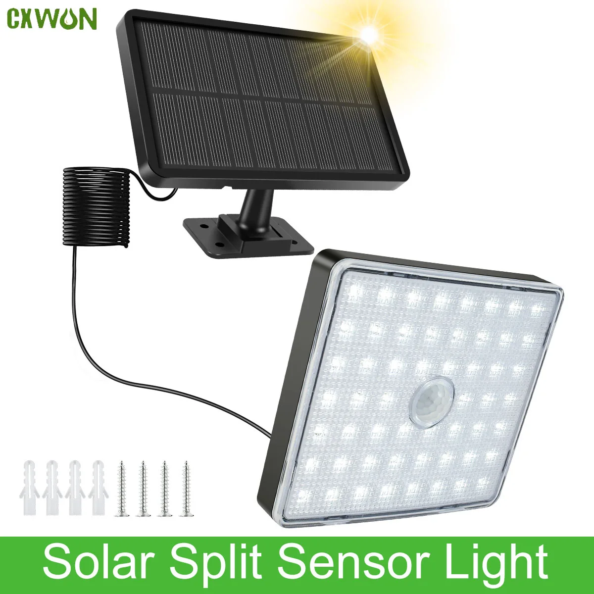 

Solar Lights Outside with Motion Detector 3 Modes Lighting Solar Street Security Light Waterproof Garden Wall Lamp