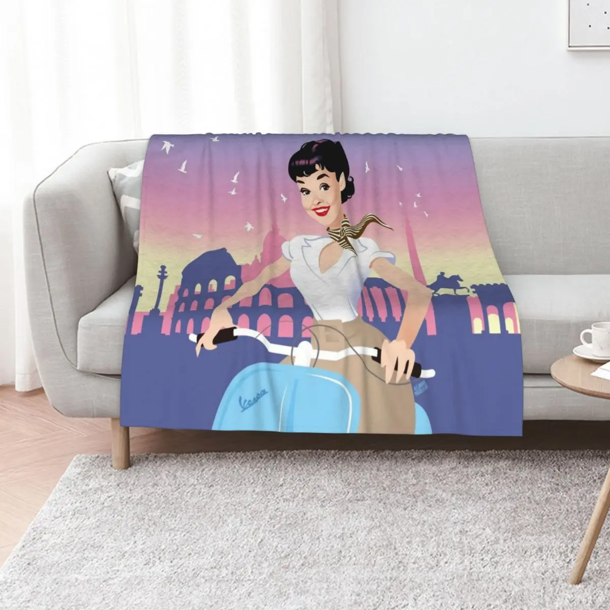 

Rome Throw Blanket Multi-Purpose Beautifuls Nap sofa bed Blankets