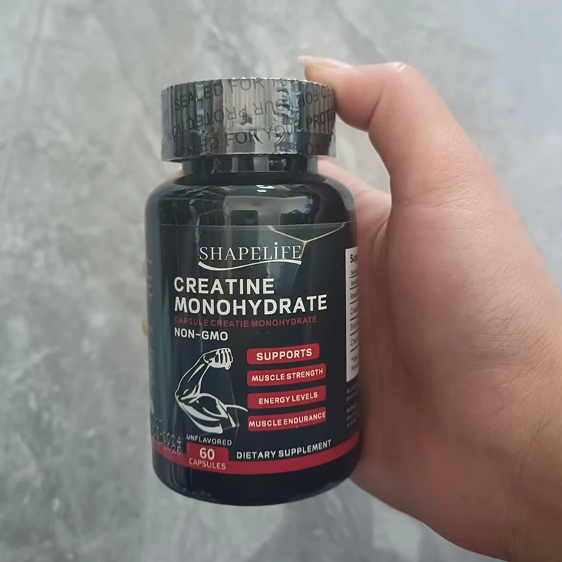 

1 bottle of creatine monohydrate capsule promotes muscle recovery improves muscle strength enhances physical fitness