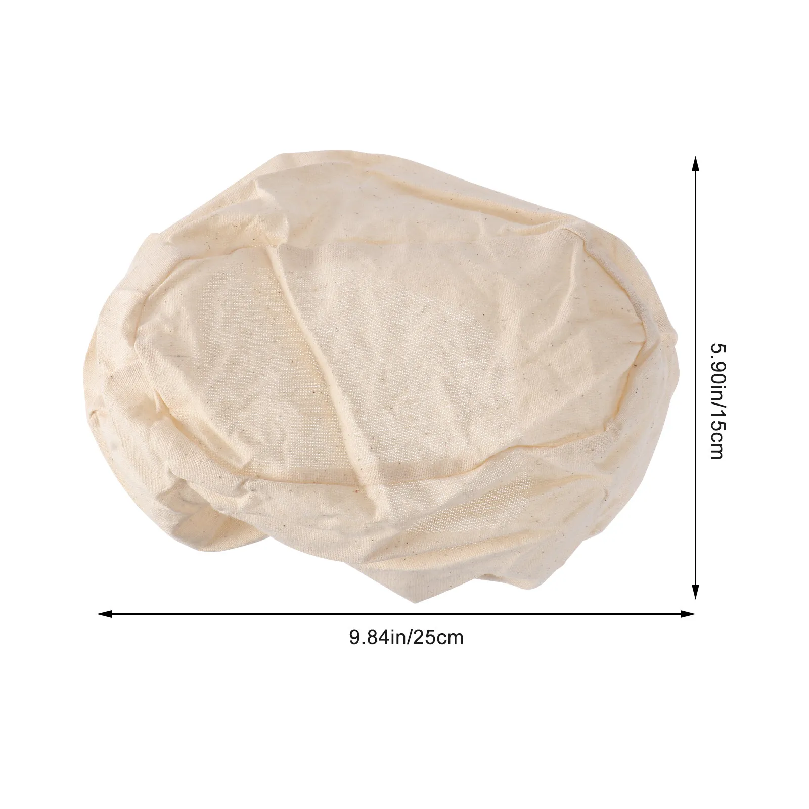 2Pcs Fermentation Basket Liner Bread Basket Cloth Cover for Sourdough Dough Proofing Baking Supplies Kitchen Utensil Oval
