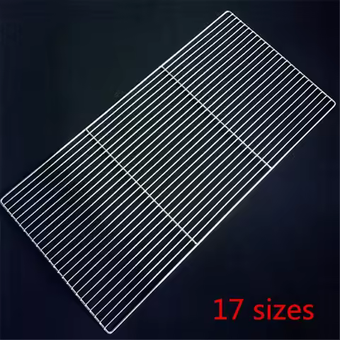 barbecue bbq net square grid cooking square bbq grill stainless steel mesh Bar Baking Cooling Frame Fire Flat Chicken Duck Mesh