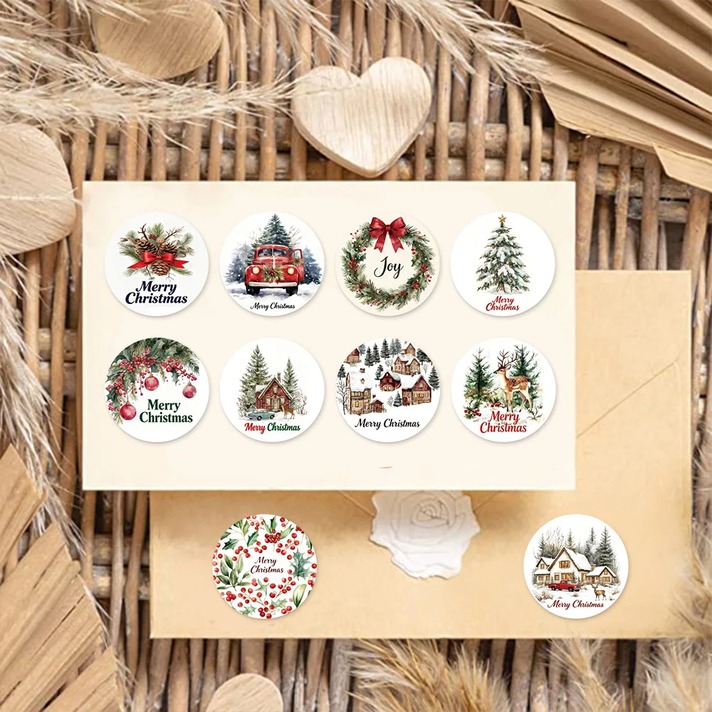 500 قطعة عيد ميلاد سعيد متعة الكتابة على الجدران مجموعة صغيرة ملصقات DIY جراب هاتف الكمبيوتر المحمول كوب ماء ملصقات مكافأة عيد الميلاد