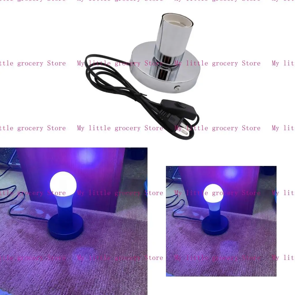 

D5BD Pendant Bulb Socket E27 Lamp Holder Light Socket Replacement Metal Desktop Lamp Base Holder Easy to Install