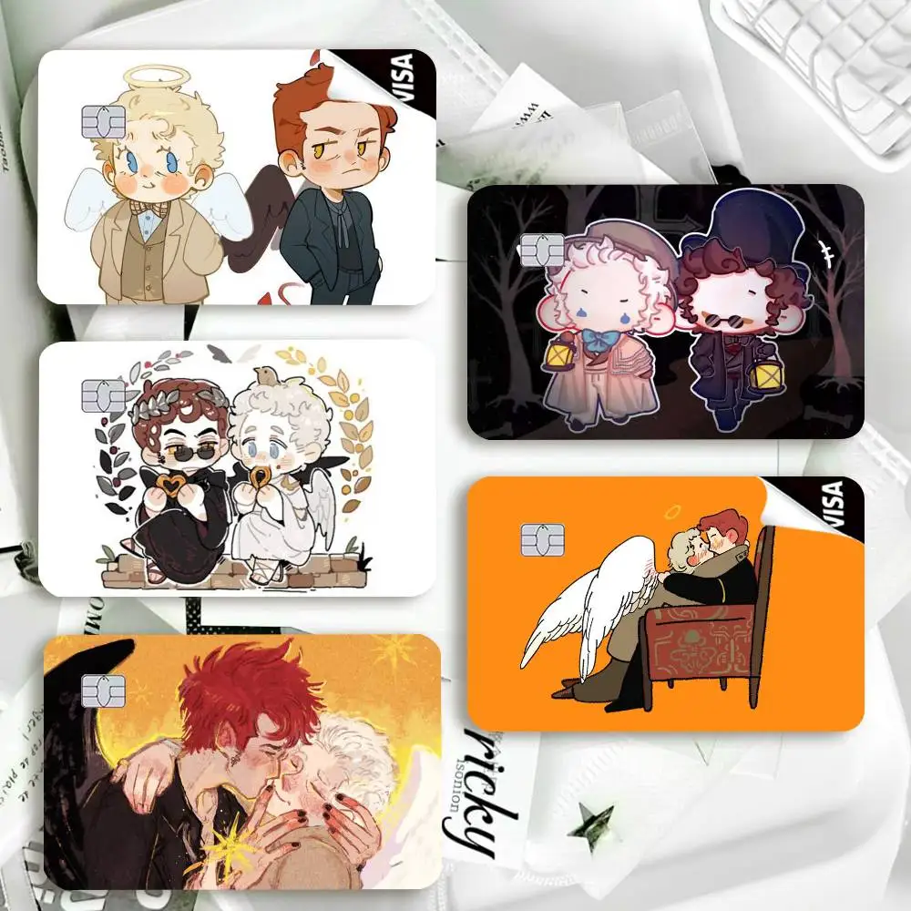 Good O-Omens  Waterproof Film Skin Cover Credit Card Stickers Debit Front Bank Bus Pass