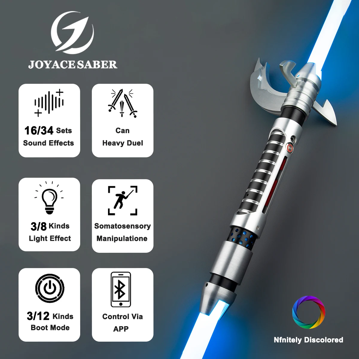 

JoyaceSaber Old-Man Maul Lightsaber Metal Handle Pixel Light Sabers Heavy Dueling Smooth Swing Laser Sword Cosplay Luminous Toys