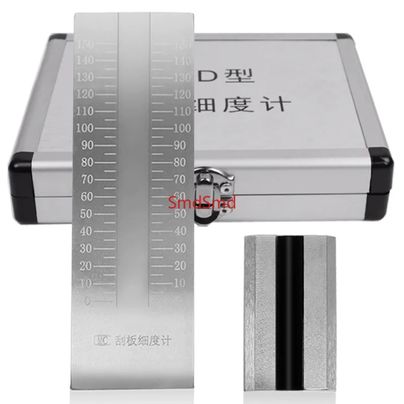Stainless Steel Scraper Fineness Meter Single Groove Fineness Plate Fineness Gauge 25/50/100/150um