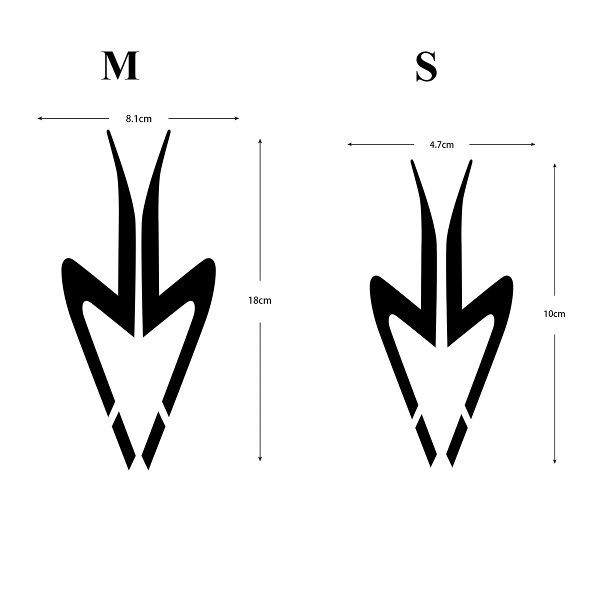 1pc Arrow Pattern 2D Flat Waterproof Vinyl Sticker, Durable Decal for Motorcycle and Car Body Fairing Decor