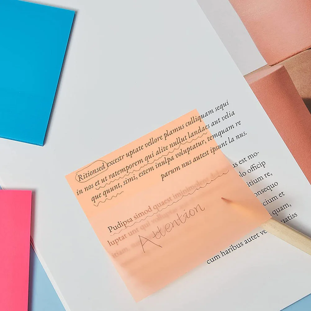 

5Pcs Colorful Sticky Memo Pads Portable Self-Adhesive Note Pads for Office Practical Memo Notes Office Stickers