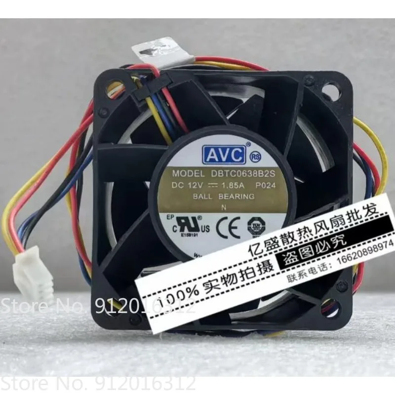 New Cooler Fan for AVC DBTC0638B2S 6038 12V 1.85A Violent Inverter Cooling Fan 6cm 60 * 60 * 38MM