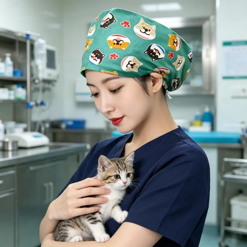 Male and Female Cartoon Work Hat, Nurse Hat, Doctor Hat, Operating Room, Beauty Salon, Pet Hospital, Universal Work Hat