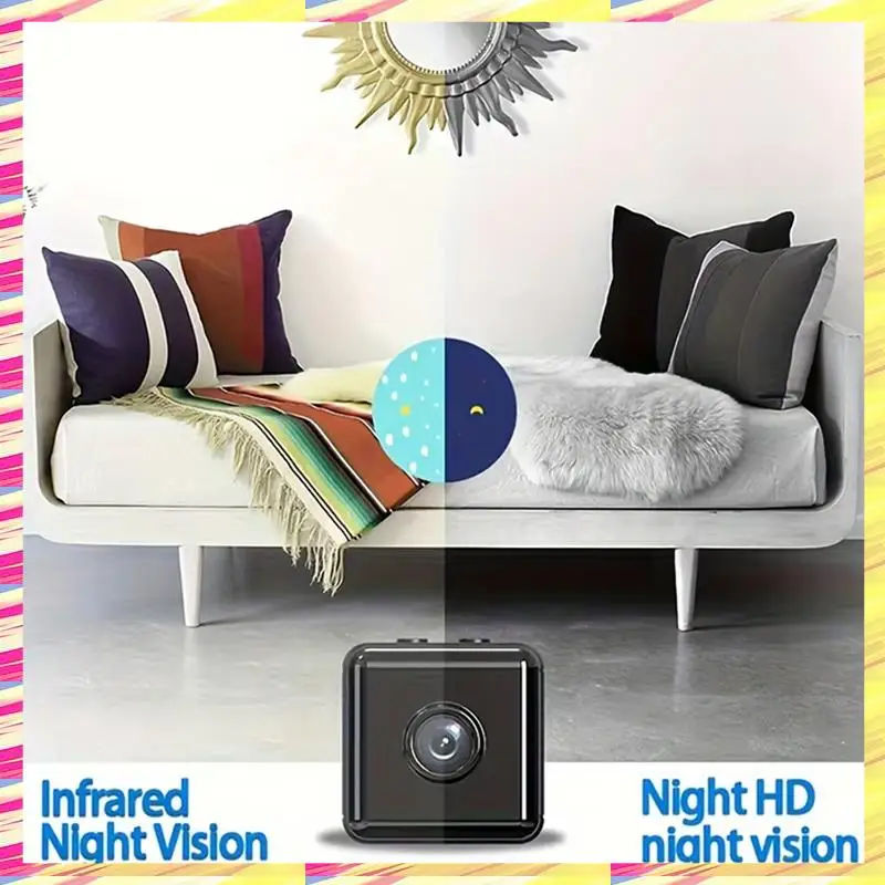 كاميرا ABJJ X6D مربعة صغيرة عالية الدقة 2.4 جيجا هرتز واي فاي نظام أمان المنزل معدات ذكية كاميرا مراقبة للرؤية الليلية بالأشعة تحت الحمراء