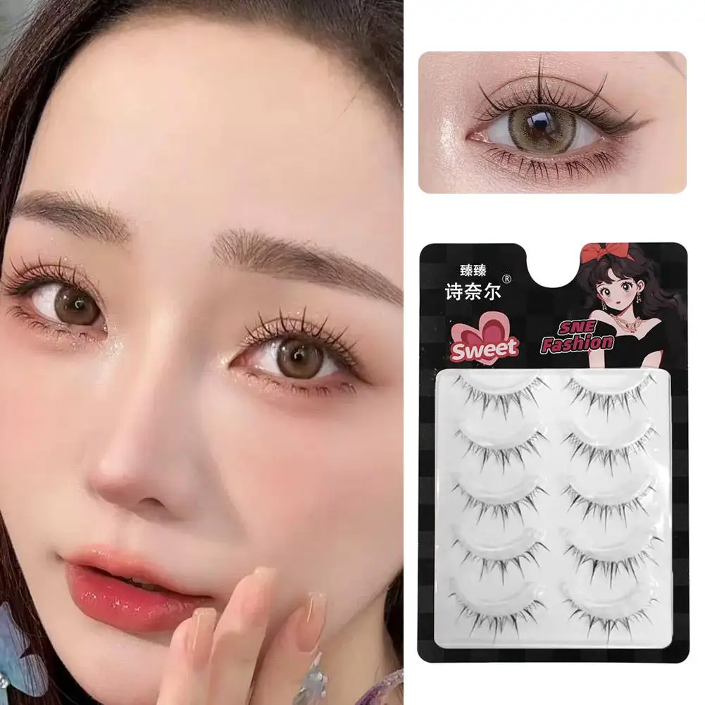 Irregular Thai Fairy False Eyelashes Natural And Voluminous False Cartoon-Style Full-Strip Eyelashes One-Piece False Eyelas M3P9