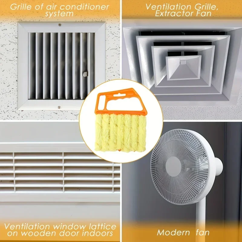 Brosse en microcarence pour fenêtre et climatiseur, nettoyeur de plumeau pour livres, lame de store vénitien, outil de cuisine pour gril